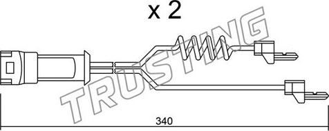 Trusting SU.172K - Сигнализатор, износ тормозных колодок autospares.lv