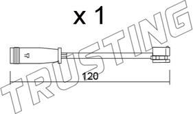 Trusting SU.398 - Сигнализатор, износ тормозных колодок autospares.lv