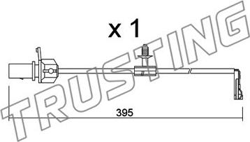 Trusting SU.346 - Сигнализатор, износ тормозных колодок autospares.lv