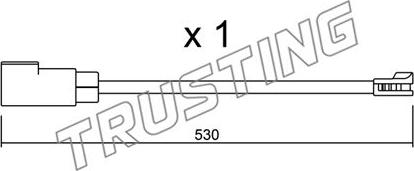 Trusting SU.340 - Сигнализатор, износ тормозных колодок autospares.lv