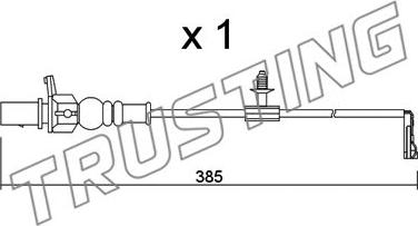 Trusting SU.348 - Сигнализатор, износ тормозных колодок autospares.lv