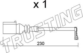 Trusting SU.364 - Сигнализатор, износ тормозных колодок autospares.lv