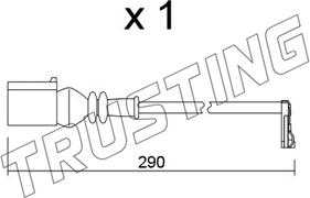 Trusting SU.365 - Сигнализатор, износ тормозных колодок autospares.lv