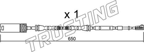 Trusting SU.304 - Сигнализатор, износ тормозных колодок autospares.lv