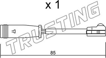 Trusting SU.314 - Сигнализатор, износ тормозных колодок autospares.lv