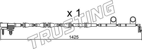 Trusting SU.316 - Сигнализатор, износ тормозных колодок autospares.lv