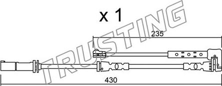 Trusting SU.311 - Сигнализатор, износ тормозных колодок autospares.lv