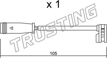 Trusting SU.313 - Сигнализатор, износ тормозных колодок autospares.lv