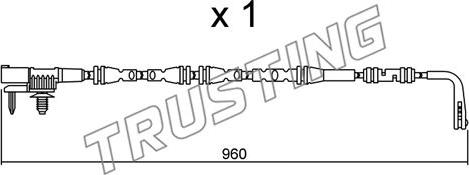 Trusting SU.317 - Сигнализатор, износ тормозных колодок autospares.lv