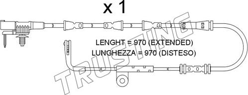 Trusting SU.388 - Сигнализатор, износ тормозных колодок autospares.lv