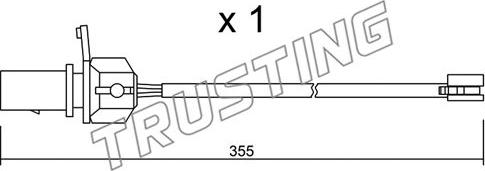 Trusting SU.332 - Сигнализатор, износ тормозных колодок autospares.lv