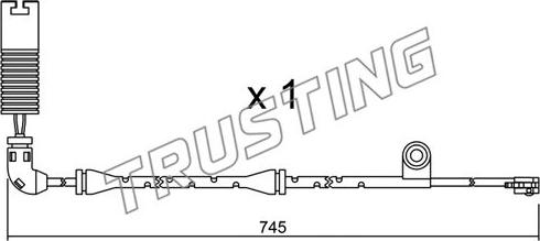 Trusting SU.326 - Сигнализатор, износ тормозных колодок autospares.lv