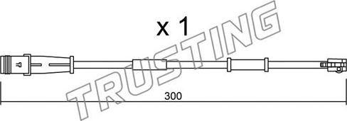 Trusting SU.320 - Сигнализатор, износ тормозных колодок autospares.lv