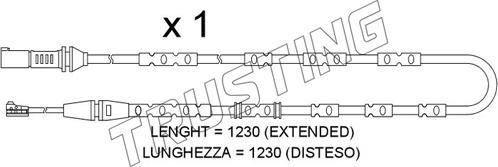 Trusting SU.371 - Сигнализатор, износ тормозных колодок autospares.lv