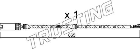 Trusting SU.299 - Сигнализатор, износ тормозных колодок autospares.lv