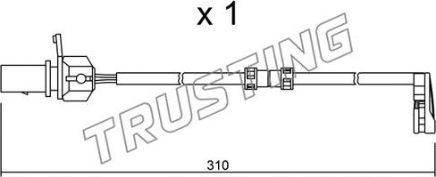 Trusting SU.290 - Сигнализатор, износ тормозных колодок autospares.lv