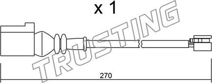 Trusting SU.246 - Сигнализатор, износ тормозных колодок autospares.lv