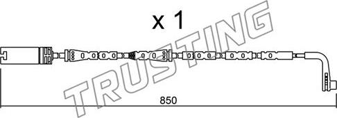 Trusting SU.259 - Сигнализатор, износ тормозных колодок autospares.lv