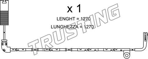 Trusting SU.254 - Сигнализатор, износ тормозных колодок autospares.lv