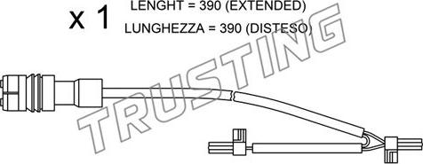 Trusting SU.264 - Сигнализатор, износ тормозных колодок autospares.lv