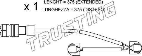 Trusting SU.267 - Сигнализатор, износ тормозных колодок autospares.lv