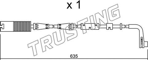 Trusting SU.205 - Сигнализатор, износ тормозных колодок autospares.lv