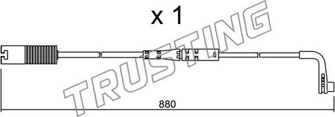 Trusting SU.207 - Сигнализатор, износ тормозных колодок autospares.lv