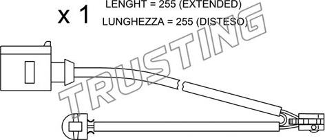 Trusting SU.218 - Сигнализатор, износ тормозных колодок autospares.lv