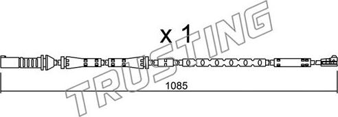 Trusting SU.284 - Сигнализатор, износ тормозных колодок autospares.lv