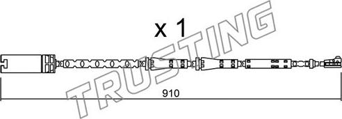 Trusting SU.282 - Сигнализатор, износ тормозных колодок autospares.lv