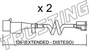 Trusting SU.225K - Сигнализатор, износ тормозных колодок autospares.lv