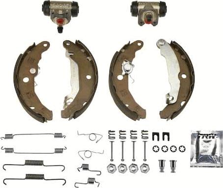 TRW BK1645 - Комплект тормозных колодок, барабанные autospares.lv