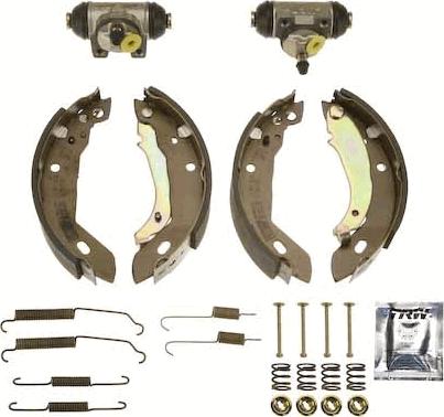 TRW BK1037 - Комплект тормозных колодок, барабанные autospares.lv