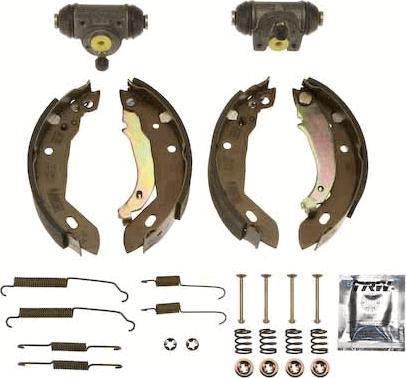 TRW BK1243 - Комплект тормозных колодок, барабанные autospares.lv