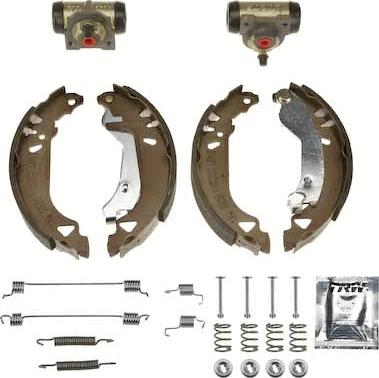 TRW BK1733 - Комплект тормозных колодок, барабанные autospares.lv