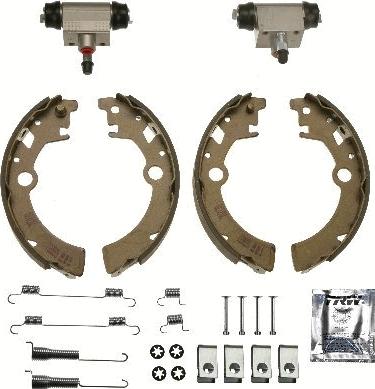 TRW BK2930 - Комплект тормозных колодок, барабанные autospares.lv