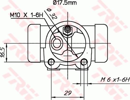 TRW BWC162 - Колесный тормозной цилиндр autospares.lv