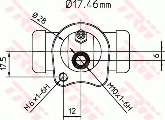 TRW BWC115 - Колесный тормозной цилиндр autospares.lv