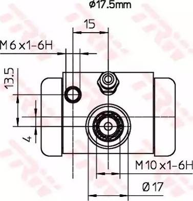 TRW BWC252 - Колесный тормозной цилиндр autospares.lv