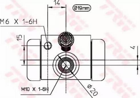 TRW BWD100 - Колесный тормозной цилиндр autospares.lv