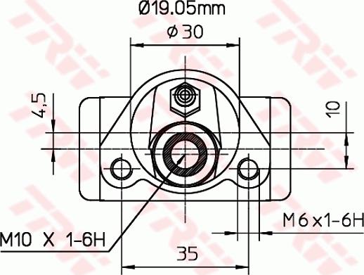 TRW BWD110 - Колесный тормозной цилиндр autospares.lv