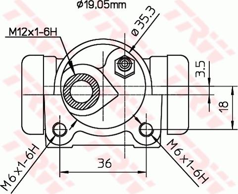 TRW BWD300 - Колесный тормозной цилиндр autospares.lv