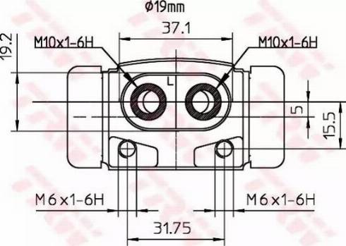 TRW BWD292 - Колесный тормозной цилиндр autospares.lv