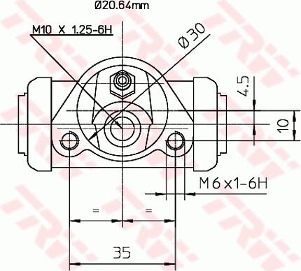 TRW BWF144 - Колесный тормозной цилиндр autospares.lv