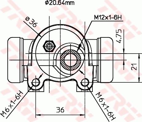 TRW BWF154 - Колесный тормозной цилиндр autospares.lv