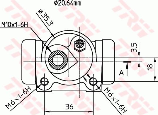 TRW BWF160 - Колесный тормозной цилиндр autospares.lv