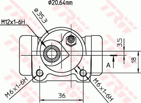 TRW BWF168 - Колесный тормозной цилиндр autospares.lv