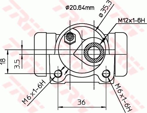 TRW BWF167 - Колесный тормозной цилиндр autospares.lv