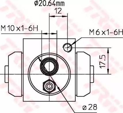 TRW BWF309 - Колесный тормозной цилиндр autospares.lv