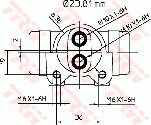 TRW BWK223 - Колесный тормозной цилиндр autospares.lv